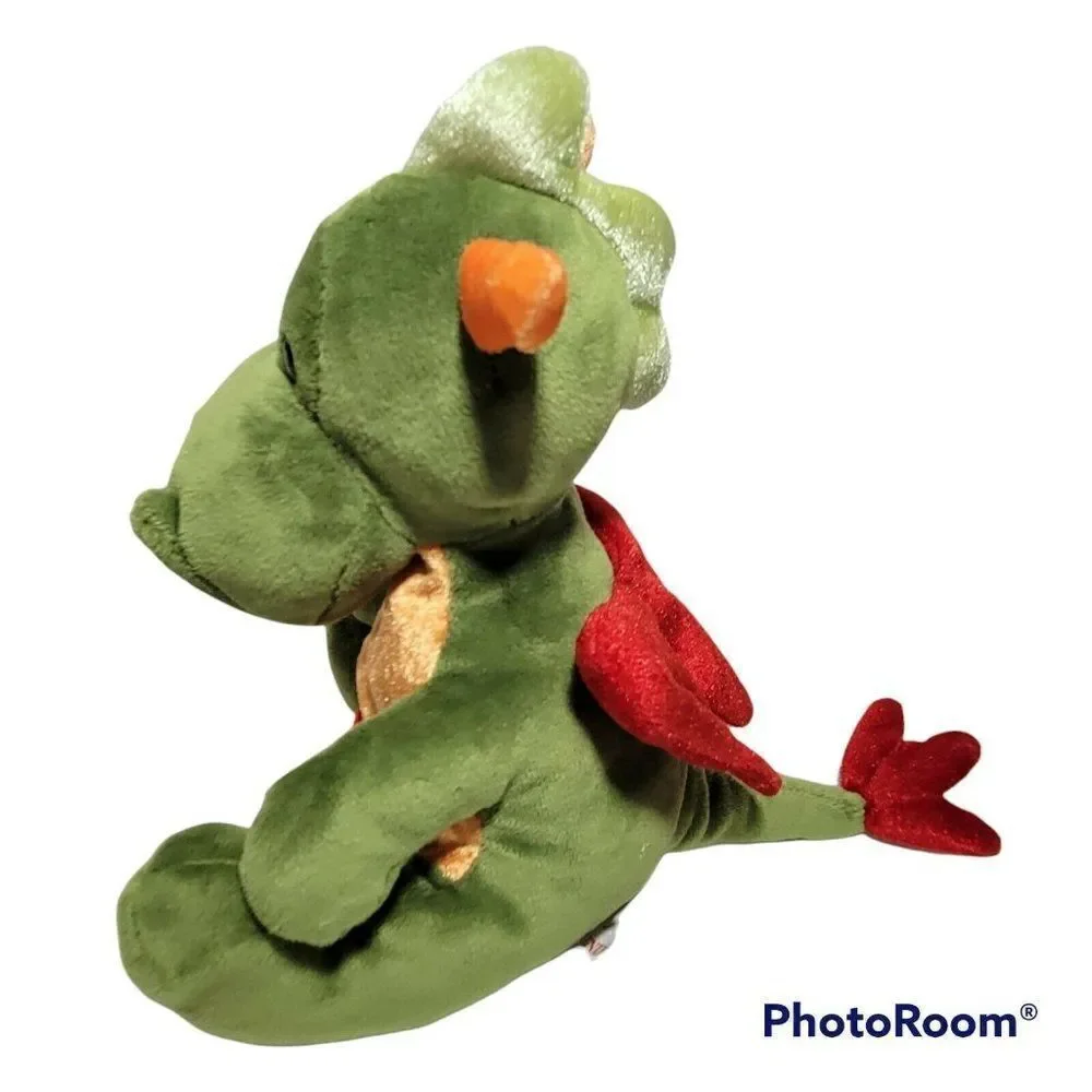 ‎RARE GUND Dragon Plush FIRESWORTH Lost Tooth Stuffed Animal Tooth Fairy Green